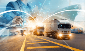 Trucks using fleet telematics